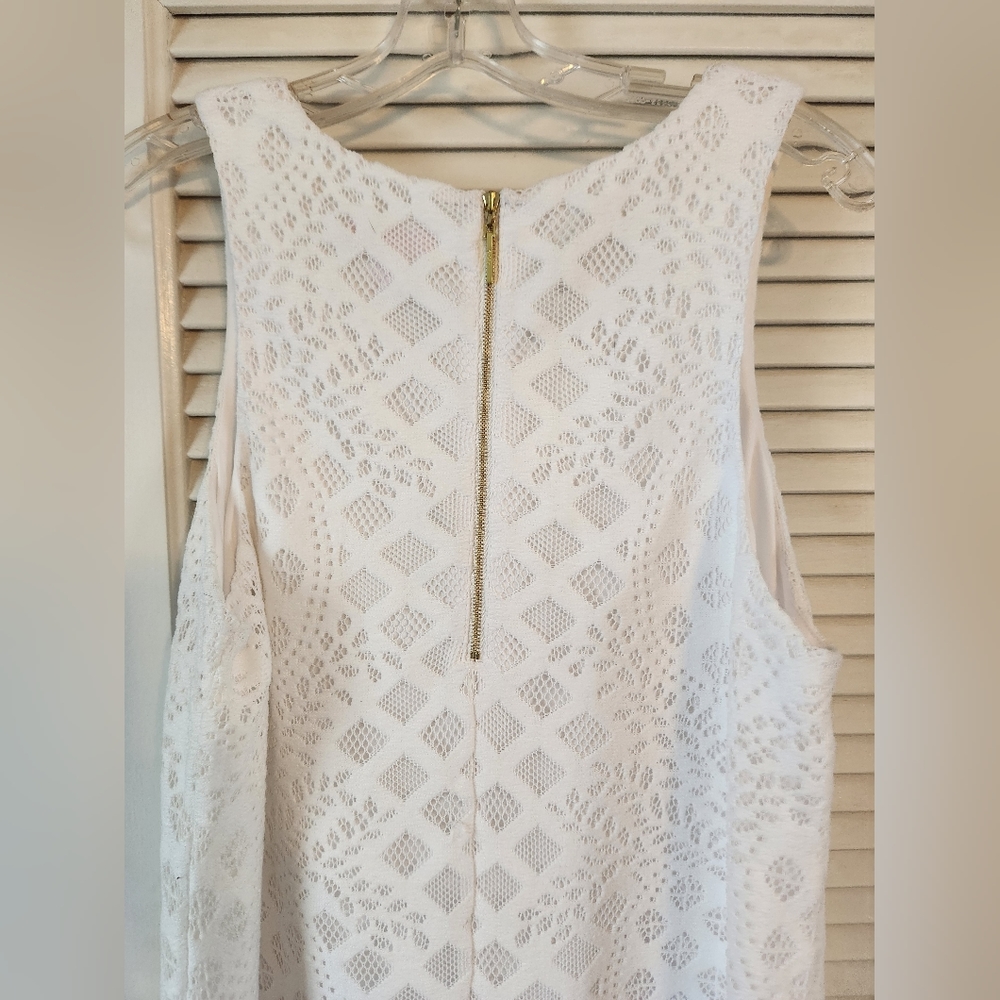Lilly Pulitzer White Sleeveless Lace A-Line Dress - Picture 3 of 8